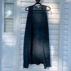 Long Teal Open Vest